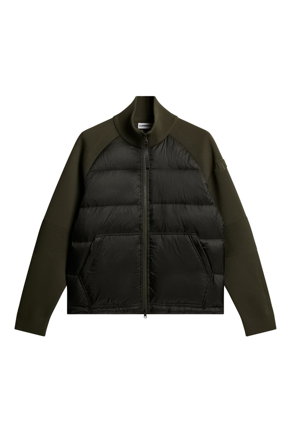 J.lindeberg Dome Knit Hybrid Jacket Forest Green