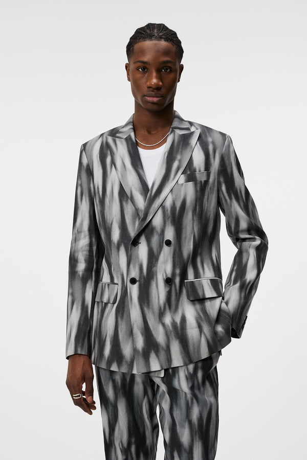 j.lindeberg Dorian Printed Linen Mix Black