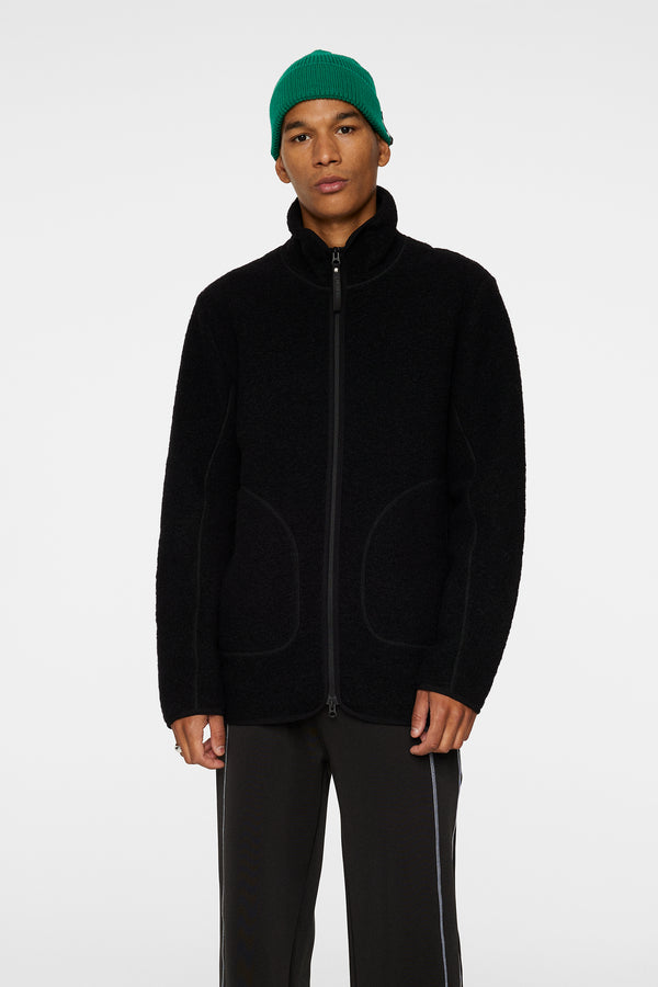 j.lindeberg Dustin Wool Fleece Jacket Black