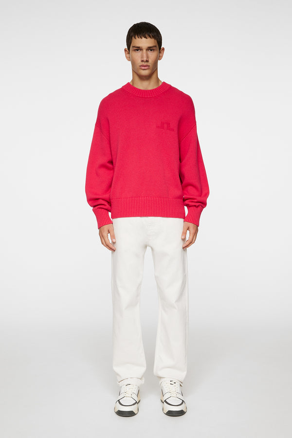J.lindeberg Eddy Cotton Wool Crew Neck Azalea