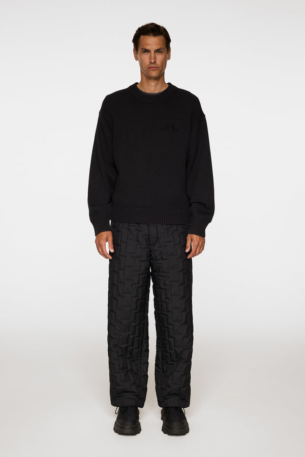 J.lindeberg Eddy Cotton Wool Crew Neck Black