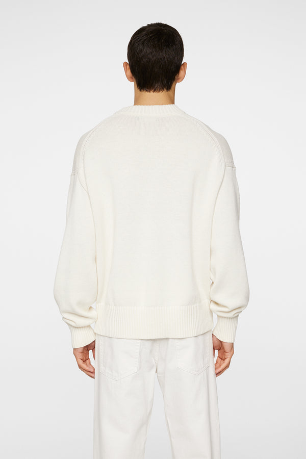 J.lindeberg Eddy Cotton Wool Crew Neck White