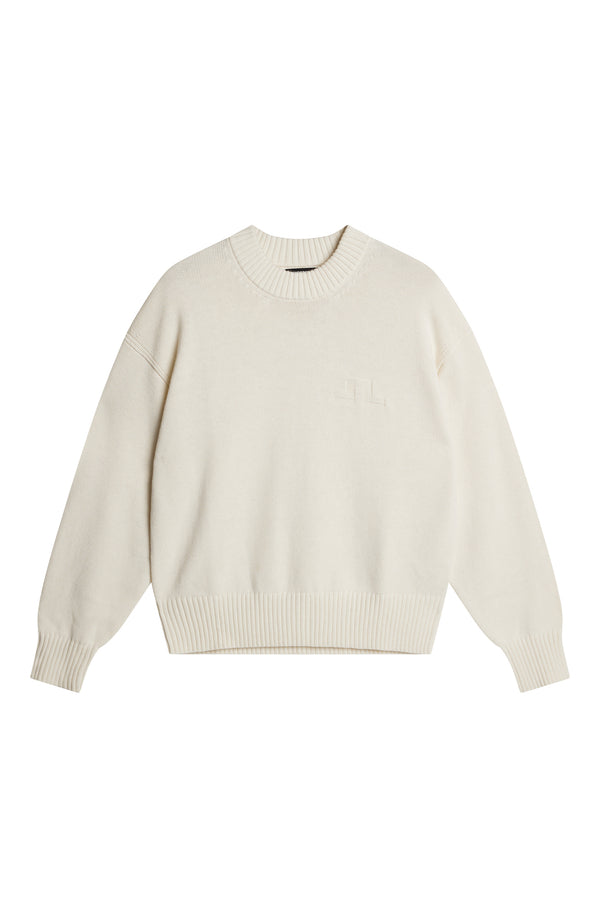 J.lindeberg Eddy Cotton Wool Crew Neck White