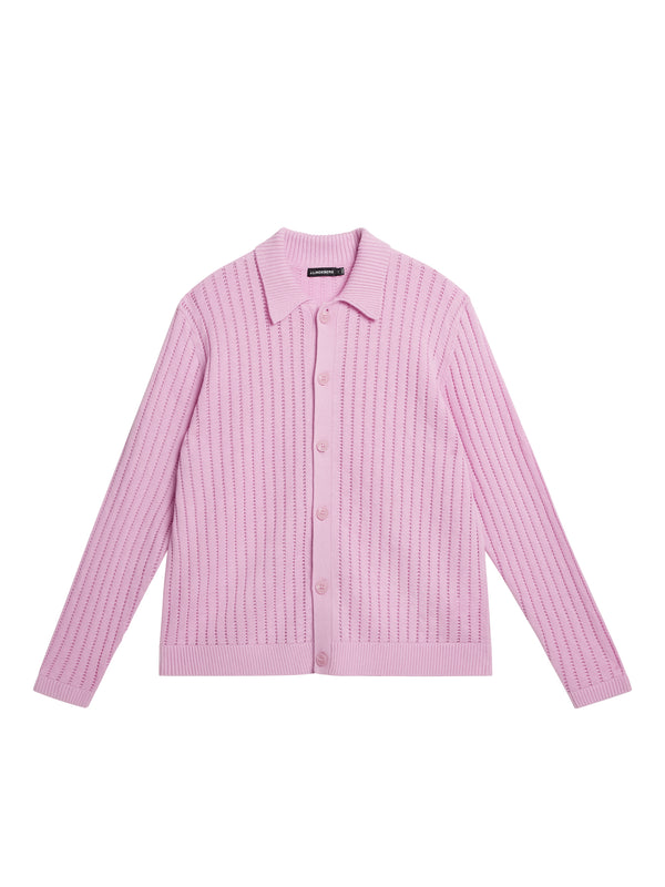 J.lindeberg Edmondo Collar Cardigan Pink Lavender