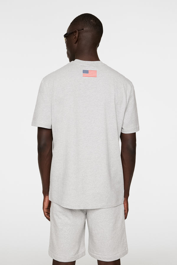 J.lindeberg Elie Unisex T Shirt Light Grey Melange