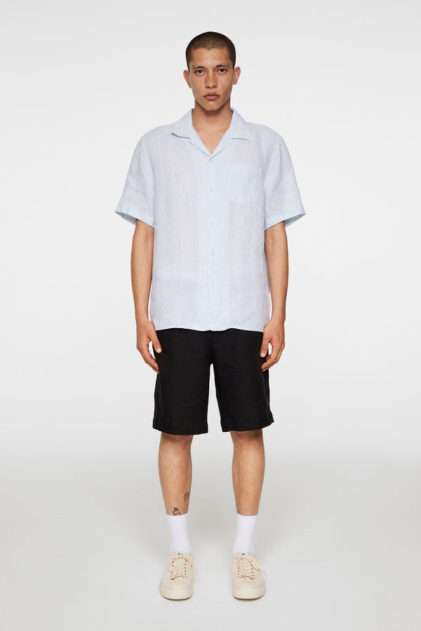 J.lindeberg Elio Linen Melange Shirt Winter Sky