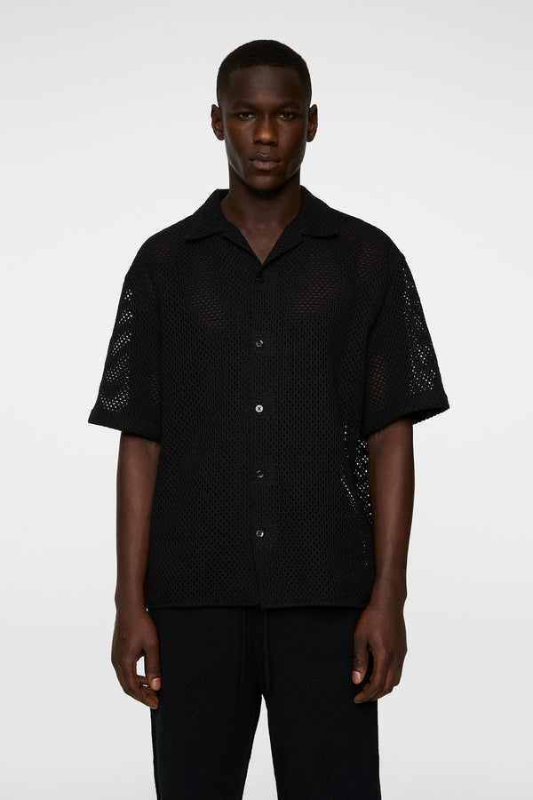 j.lindeberg Ellis Crochet Shirt Black