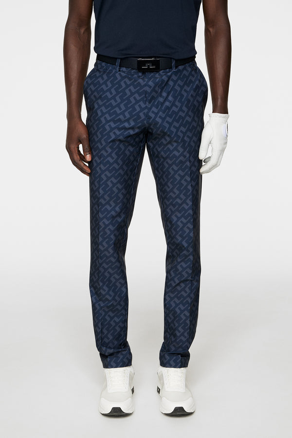j.lindeberg Ellott Print Pant Bias Bridge Navy