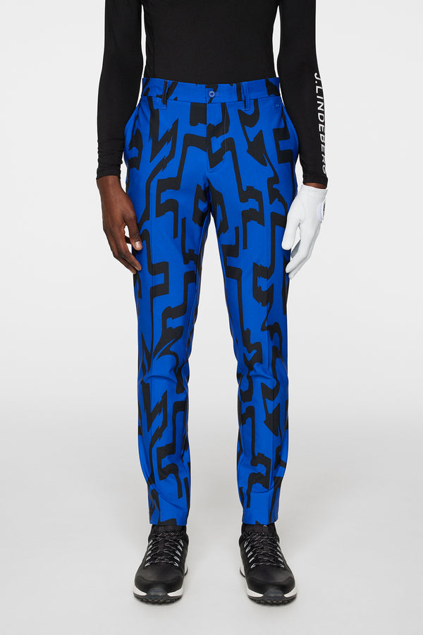 j.lindeberg Ellott Print Pant Glitch Bridge Blue