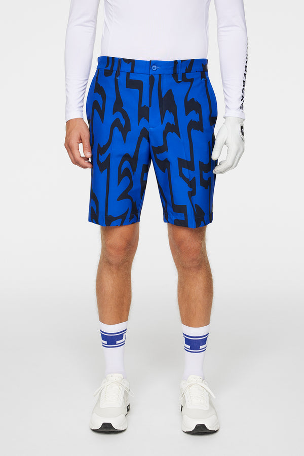 j.lindeberg Eloy Print Shorts Glitch Bridge Blue