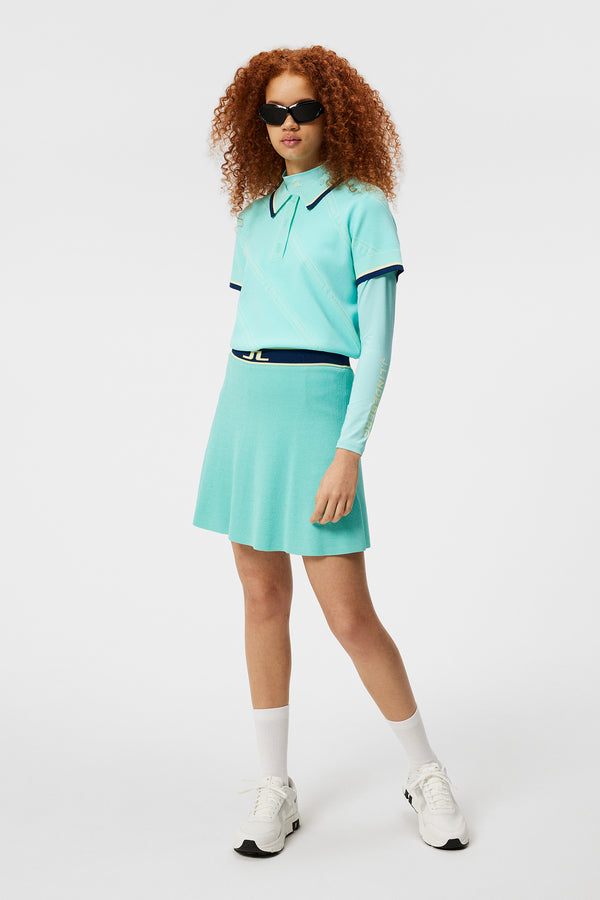 J.lindeberg Emma Knitted Skirt Aruba Blue