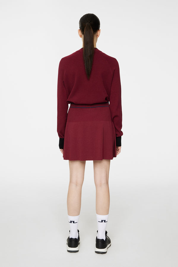 J.lindeberg Emma Knitted Skirt Cabernet