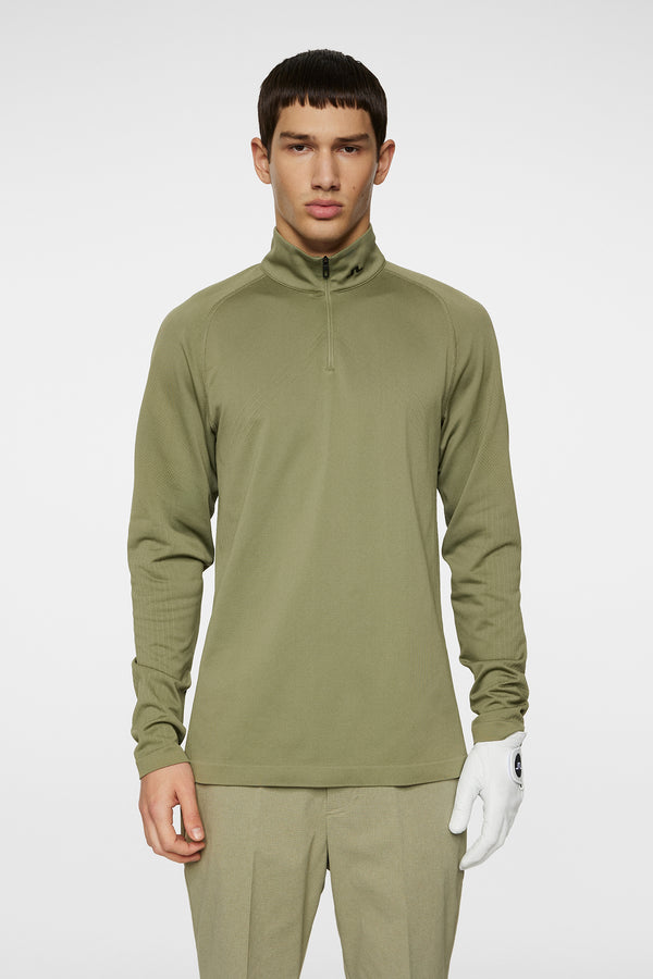 j.lindeberg Fay Seamless Mid Layer Oil Green