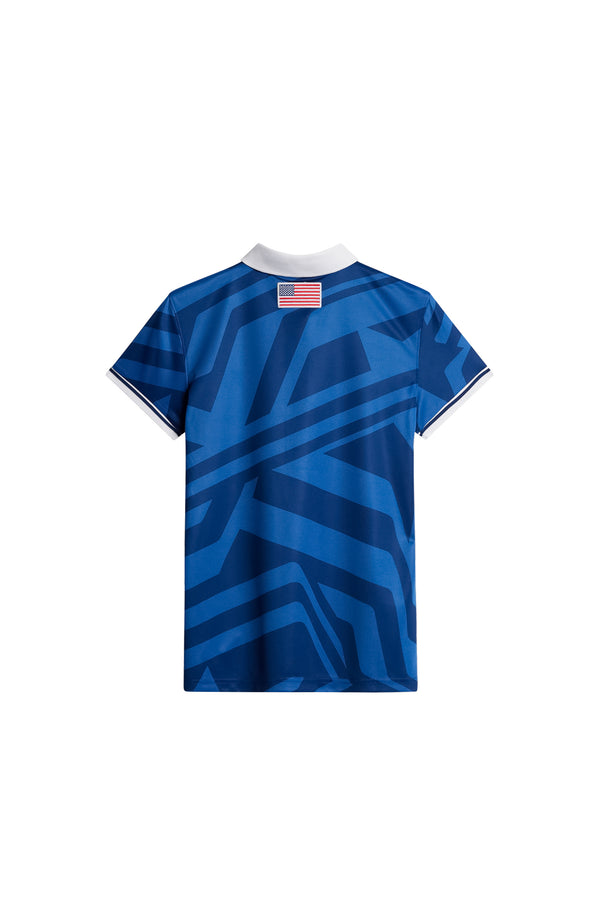 J.lindeberg Felicite Print Polo US Golf Blue