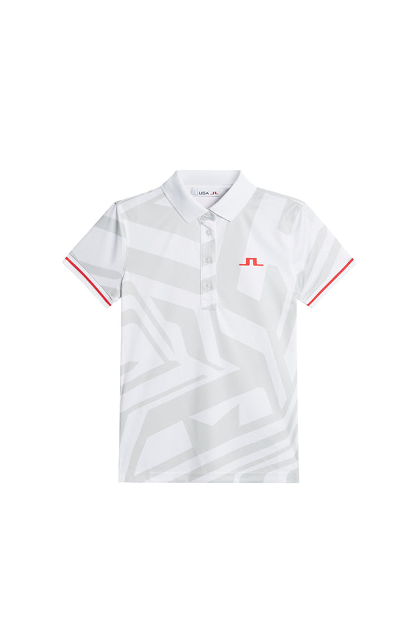 J.lindeberg Felicite Print Polo US Golf White
