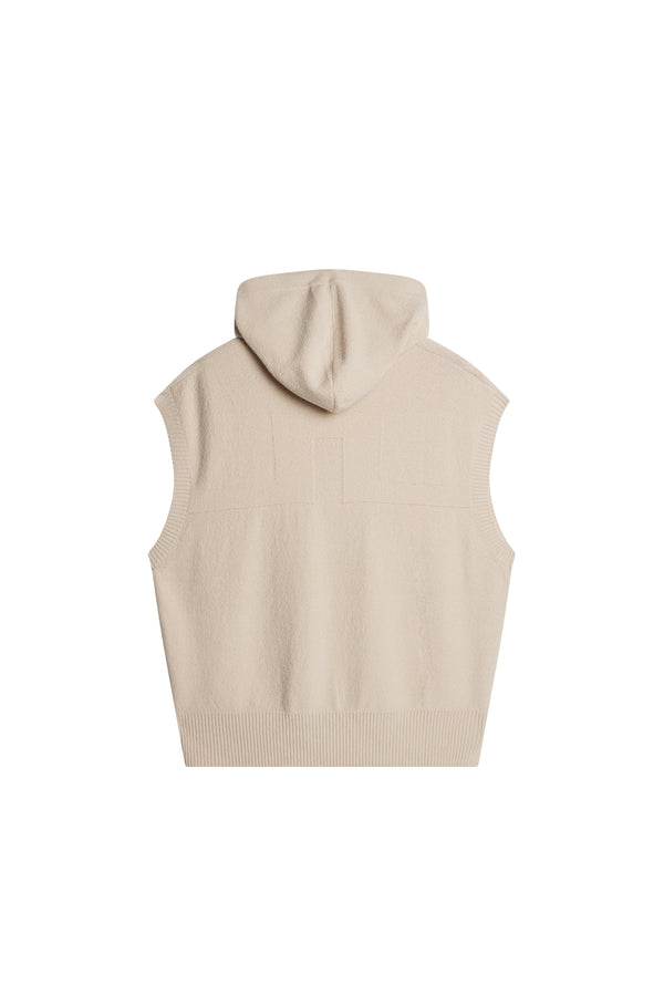 J.lindeberg Finley Hooded Knit Vest Moonbeam