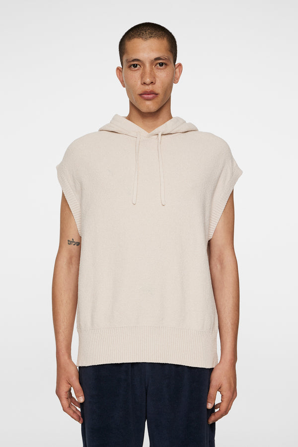 j.lindeberg Finley Hooded Knit Vest Moonbeam