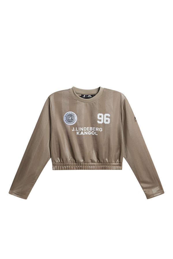 J.lindeberg Fiona Football Jersey Vintage Khaki
