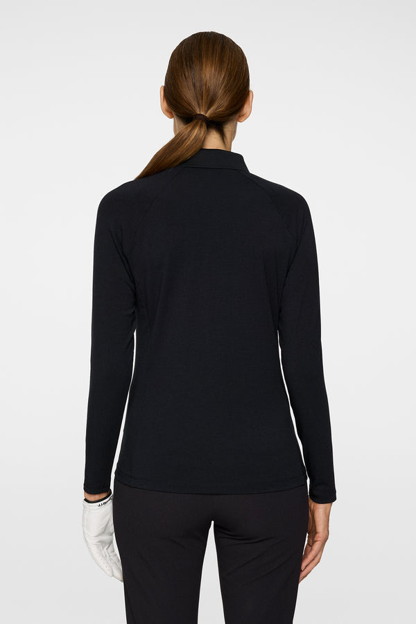 J.lindeberg Flor Long Sleeve Polo Black