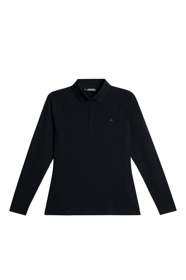 J.lindeberg Flor Long Sleeve Polo Black