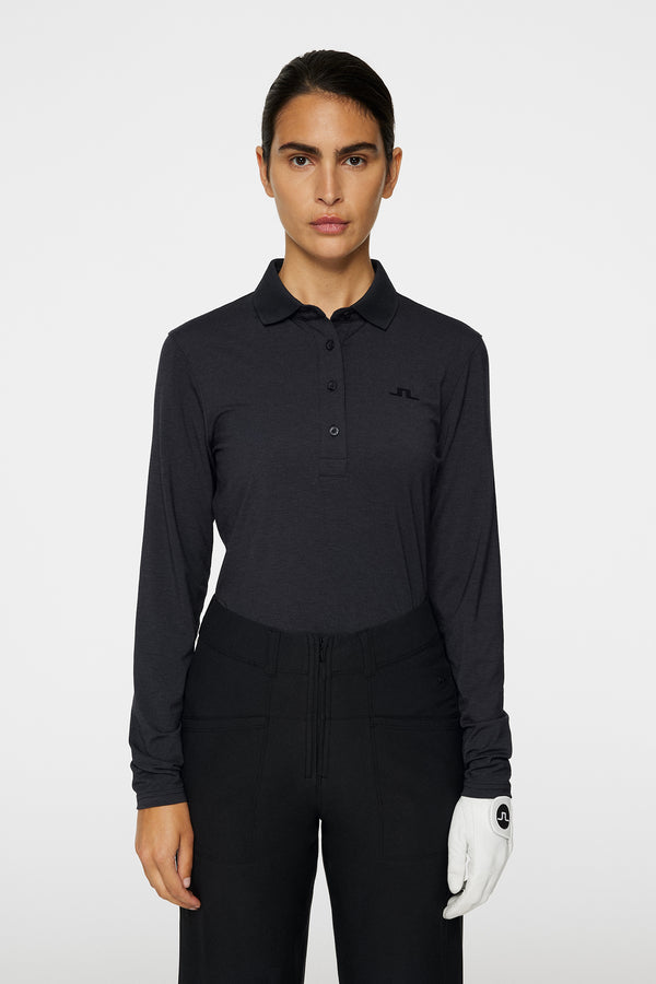 j.lindeberg Flor Long Sleeve Polo Black