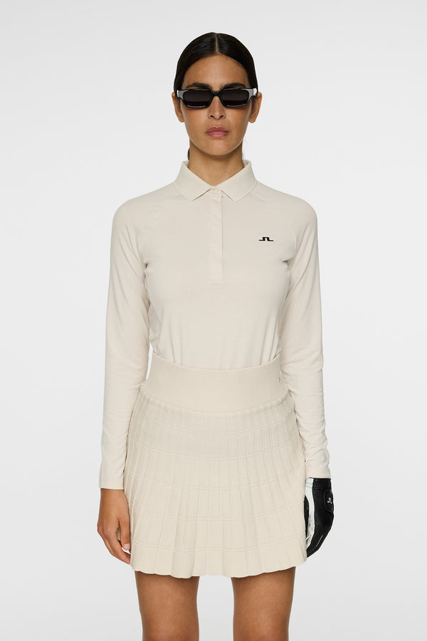 j.lindeberg Flor Long Sleeve Polo Moonbeam