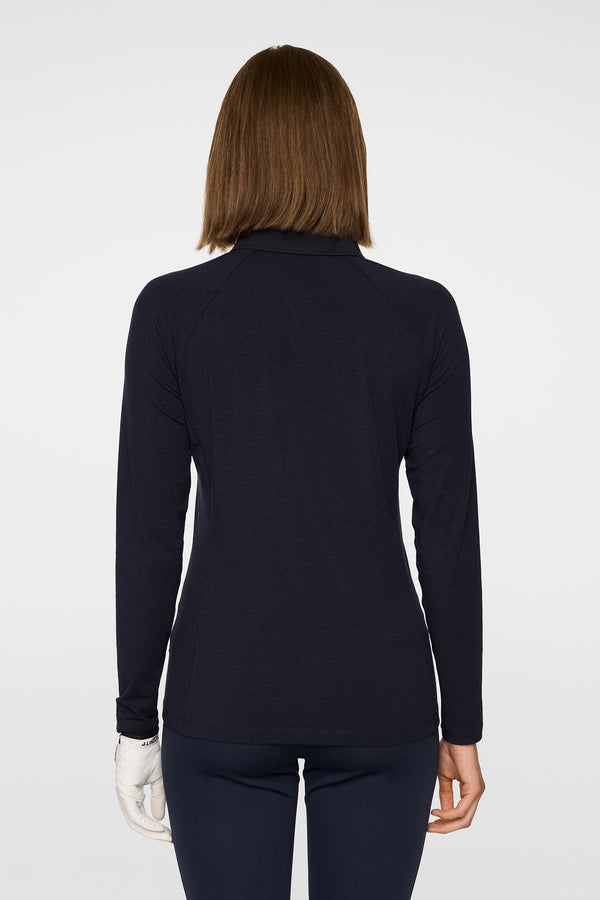 J.lindeberg Flor Long Sleeve Polo Navy Melange
