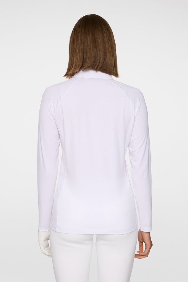 J.lindeberg Flor Long Sleeve Polo White