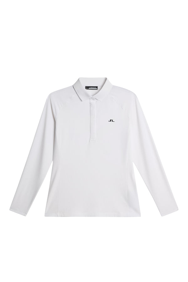 J.lindeberg Flor Long Sleeve Polo White