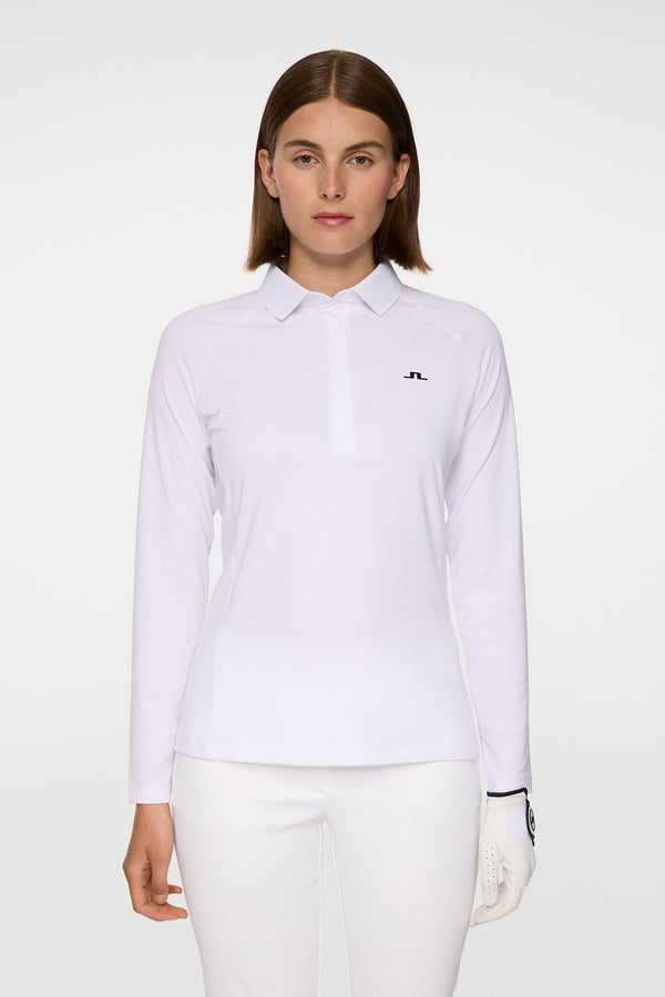 j.lindeberg Flor Long Sleeve Polo White