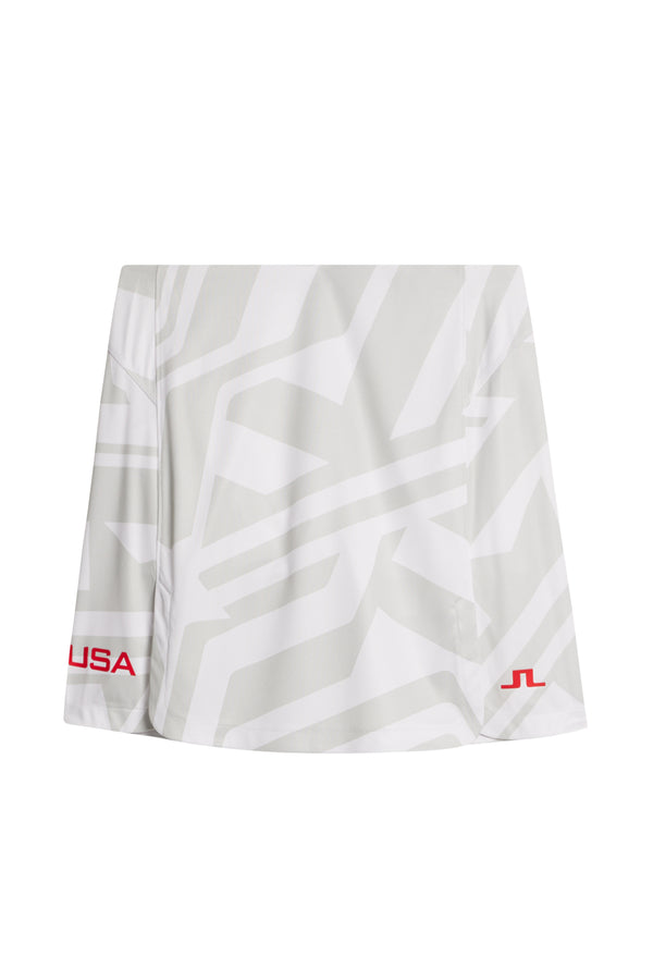 J.lindeberg Gisele Skirt Print US Golf White