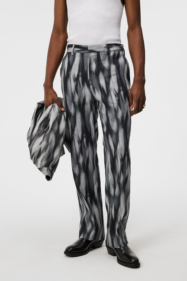 j.lindeberg Haij Printed Linen Mix Black