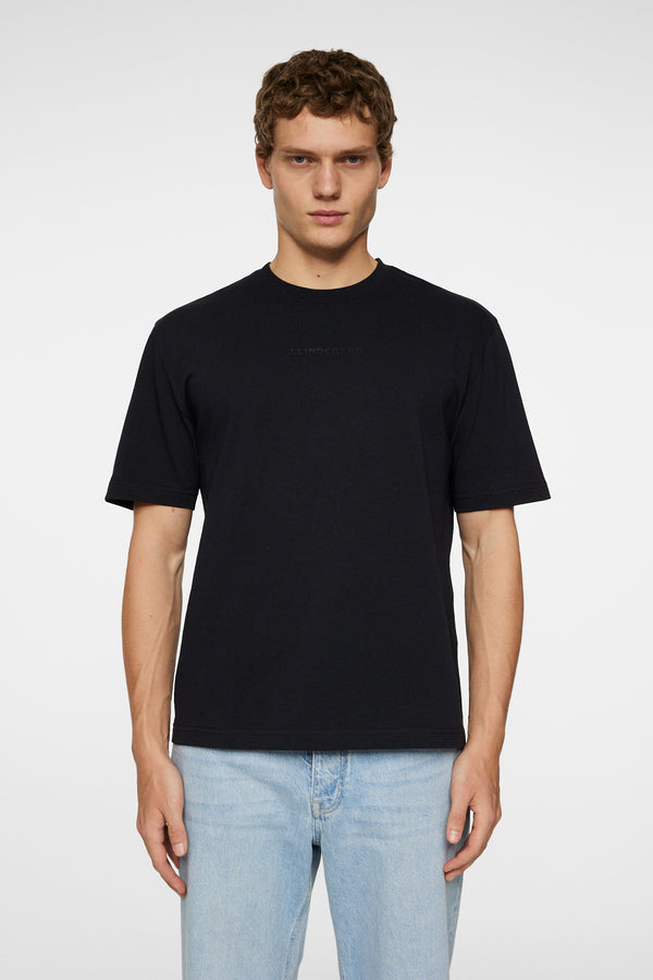 j.lindeberg Hale Heavy Logo T shirt Black