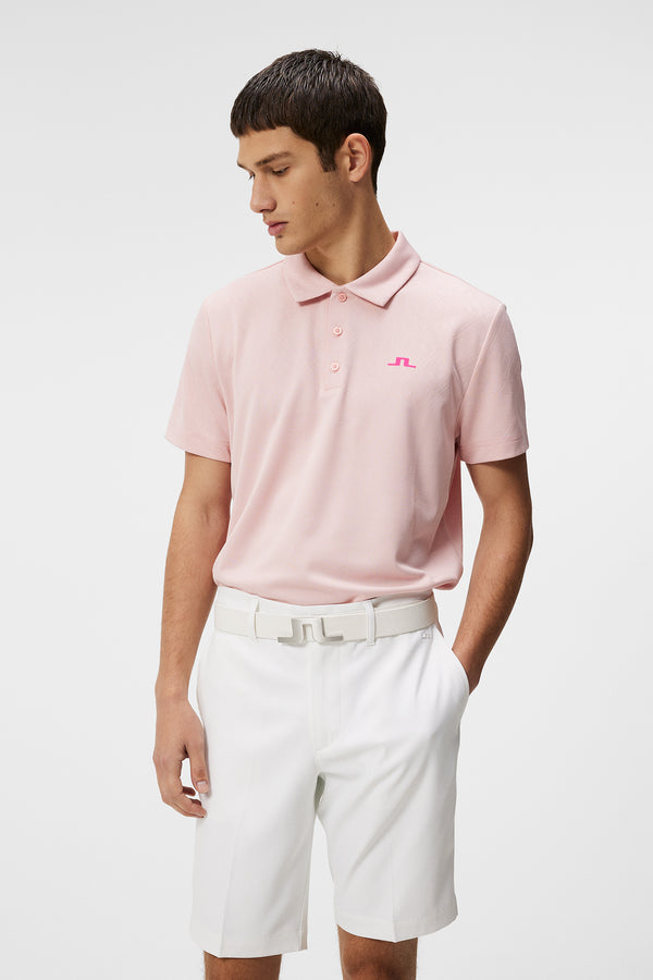 j.lindeberg Halto Regular Fit Polo Geo Powder Pink