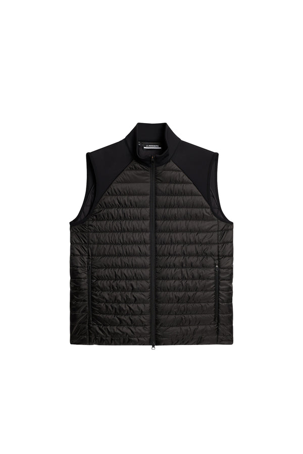 J.lindeberg Hayden Quilt Hybrid Vest Black