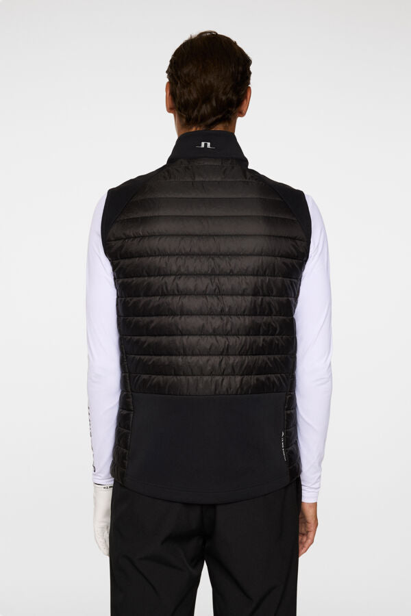 J.lindeberg Hayden Quilt Hybrid Vest Black