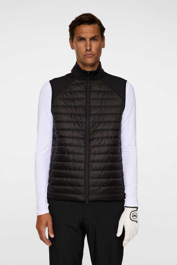 j.lindeberg Hayden Quilt Hybrid Vest Black