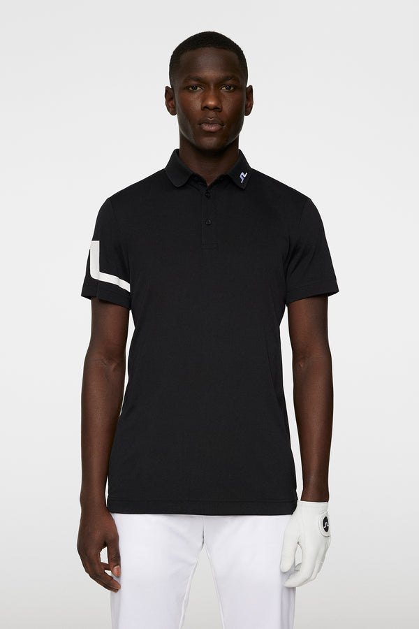 j.lindeberg Heath Regular Fit Golf Polo Black