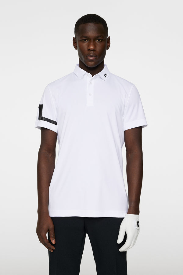 j.lindeberg Heath Regular Fit Golf Polo White