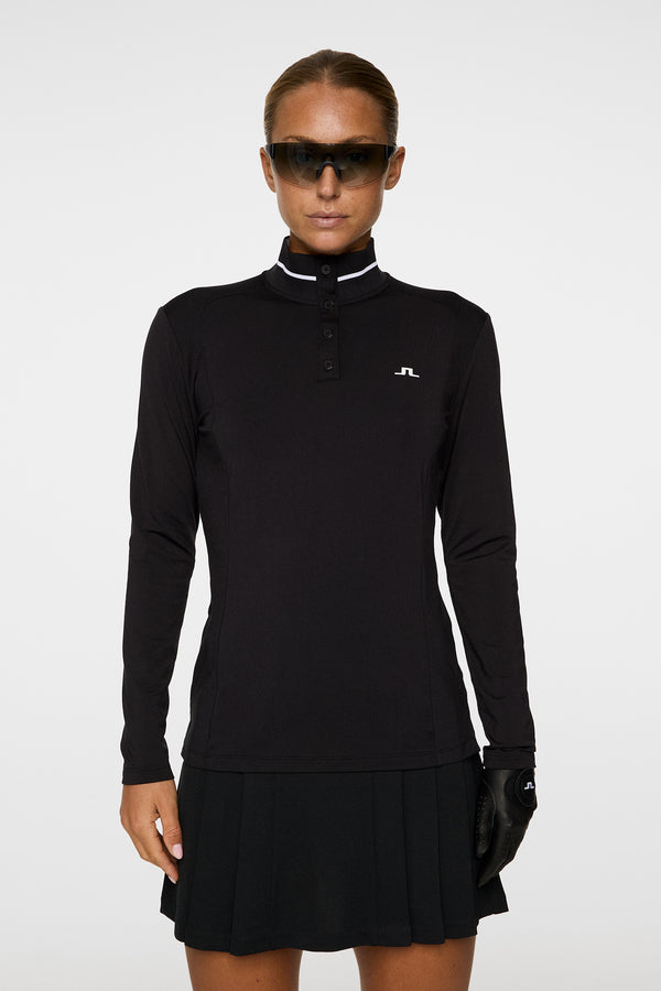 j.lindeberg Hertta Long Sleeve Polo Black