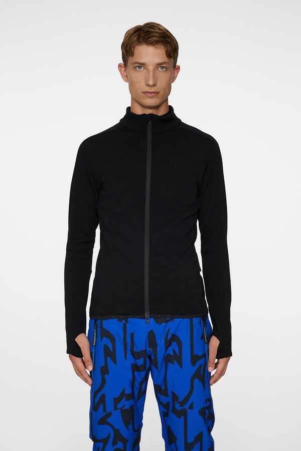 j.lindeberg High Grounds Merino Mid Layer Black