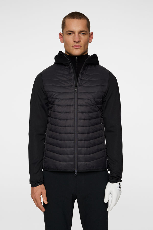 j.lindeberg Holden Quilt Hybrid Hood Black
