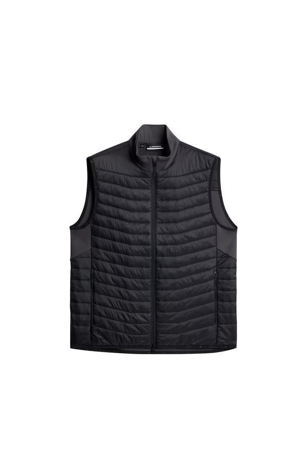J.lindeberg Holden Quilt Hybrid Vest Asphalt