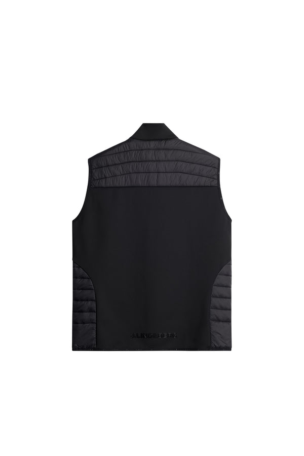 J.lindeberg Holden Quilt Hybrid Vest Black