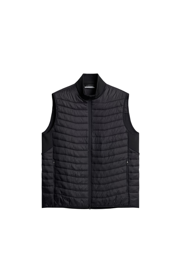 J.lindeberg Holden Quilt Hybrid Vest Black