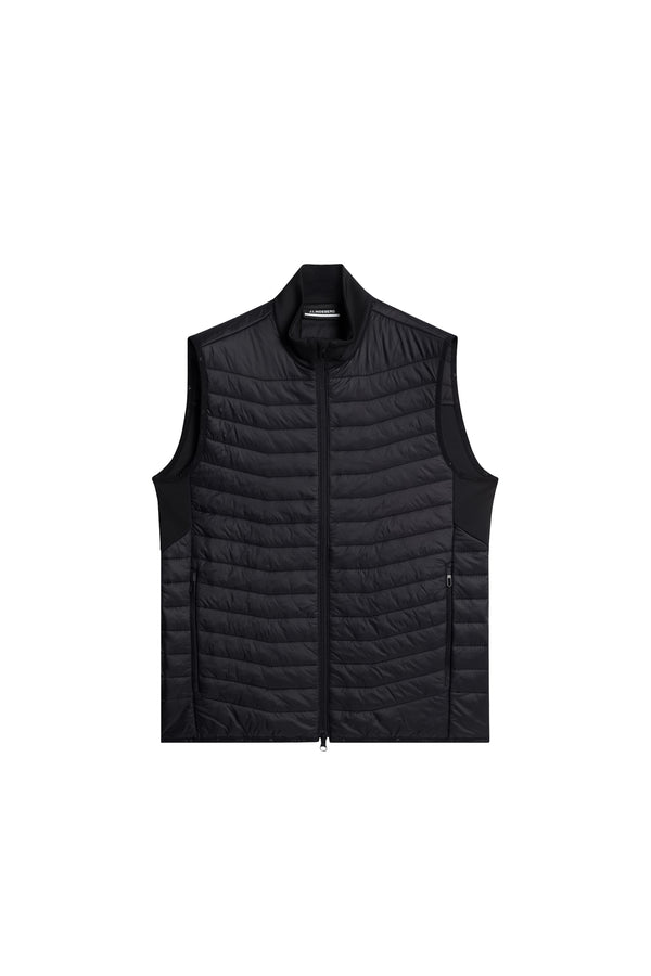 J.lindeberg Holden Quilt Hybrid Vest Black