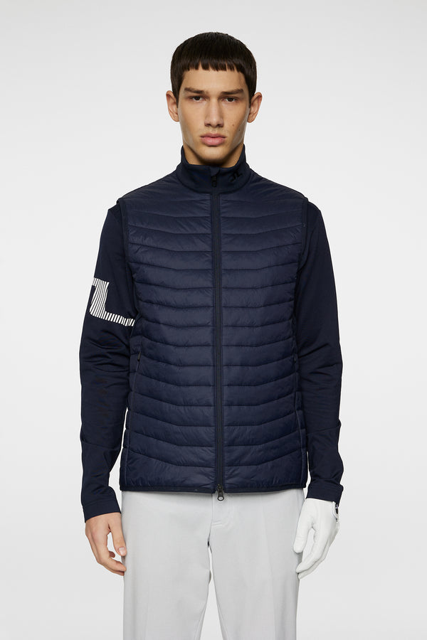 j.lindeberg Holden Quilt Hybrid Vest JL Navy