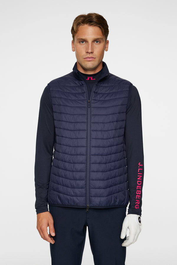 j.lindeberg Holden Quilt Hybrid Vest JL Navy