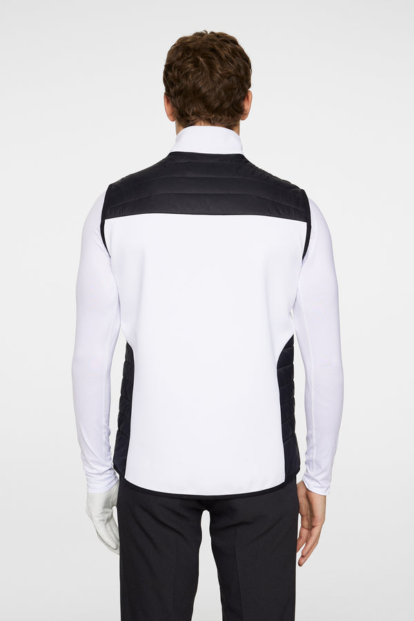 J.lindeberg Holden Quilt Hybrid Vest White