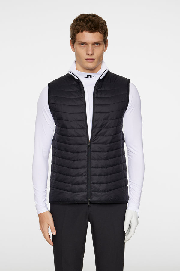 j.lindeberg Holden Quilt Hybrid Vest White